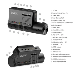  Viofo A139 PRO 3CH Τριπλή Κάμερα Αυτοκινήτου 4K HDR με GPS και 5GHZ WI-FI (Thumb 3)
