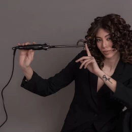 SALON CURL 25 Επαγγελματικό Ψαλίδι Μαλλιών 25 mm για μπούκλες με Πλάκες Τιτανίου (Thumb 5)
