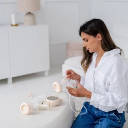 MILKY SILKY Δύο Ψηφιακά Επαναφορτιζόμενα Θήλαστρα 4 λειτουργιών. 180 ml (Thumb 4)