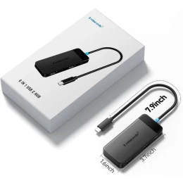  Lemorele TC122 USB-C Hub 6 σε 1 Docking Station με Dual HDMI 4K, 3x USB, PD 100W – Dual M (Thumb 3)