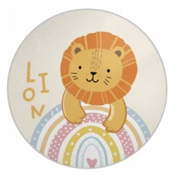  Giggles & Co. Στρογγυλό Παιδικό Play Rug “Lion Laughs” – Μαλακό 3εκ. (Ø120 εκ.) (Thumb 1)