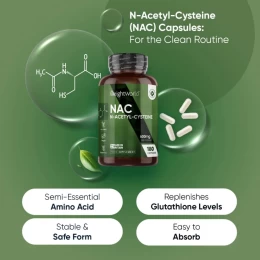 N-Acetyl Cysteine Ν-ακετυλοκυστεΐνη 600mg, 180 Κάψουλες Weightworld (Thumb 2)