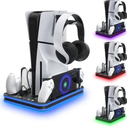  Βάση Φόρτισης PS5 / PS5 Slim & PS Portal με Ψύξη και RGB JYS-P5225 Μαύρη (Thumb 1)