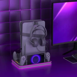  Βάση Φόρτισης PS5 / PS5 Slim & PS Portal με Ψύξη και RGB JYS-P5225 Γκρι (Thumb 3)