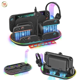  Βάση Φόρτισης Switch 2 Multifunctional με Ψύξη, RGB & Φόρτιση 4 Χειριστηρίων JYS NS2322 Μ (Thumb 1)