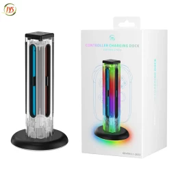  Βάση Φόρτισης 4 σε 1 Nintendo Switch / Switch 2 με LED & Touch JYS NS2318 Transparent (Thumb 4)