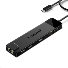  Lemorele TC100 Docking Station 13-σε-1 USB-C Hub με Dual 4K HDMI, VGA, PD 100W, Ethernet, (Thumb 1)