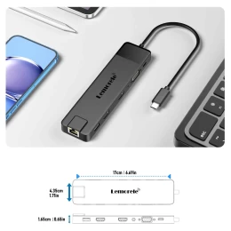  Lemorele TC100 Docking Station 13-σε-1 USB-C Hub με Dual 4K HDMI, VGA, PD 100W, Ethernet, (Thumb 5)