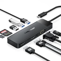  Lemorele TC94 Docking Station 10-σε-1 USB-C Hub με Triple Display (Dual HDMI + VGA), PD 1 (Thumb 3)