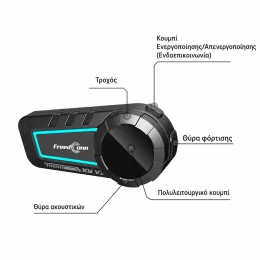  FreedConn KY V2 Ενδοεπικοινωνία Μονή για Κράνος Μηχανής Bluetooth 6.0 500m για έως 2 χρήσ (Thumb 3)