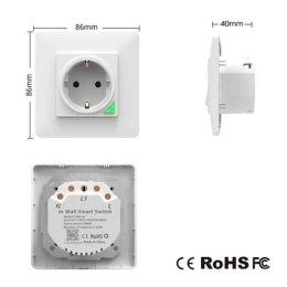  MOES WK-Y-EU-WH-MS Smart WiFi Χωνευτή Πρίζα Τοίχου (16Α) Λευκή (Thumb 2)