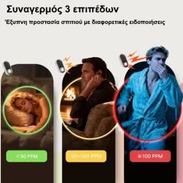  MOES Αυτόνομος Ανιχνευτής Μονοξειδίου Άνθρακα Plug-In 3-σε-1 (LED, Θερμοκρασία/Υγρασία, B (Thumb 3)