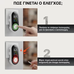  MOES Αυτόνομος Ανιχνευτής Μονοξειδίου Άνθρακα Plug-In 3-σε-1 (LED, Θερμοκρασία/Υγρασία, B (Thumb 5)