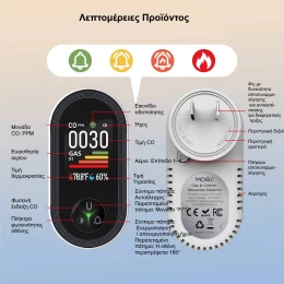  MOES Αυτόνομος Ανιχνευτής Μονοξειδίου & Φυσικού Αερίου Plug-In 4-σε-1 με Alarm (Thumb 6)