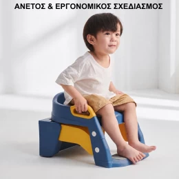  Giggles & Co. Αναδιπλούμενο Παιδικό Κάθισμα Τουαλέτας με Σκάλα, Μαλακό PU Μαξιλαράκι & Αν (Thumb 2)