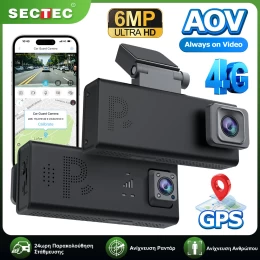  Sectec CC10 Διπλή 4G Κάμερα Ασφαλείας Αυτοκινήτου με GPS, Dual Radar, Live Video & 24/7 P (Thumb 2)