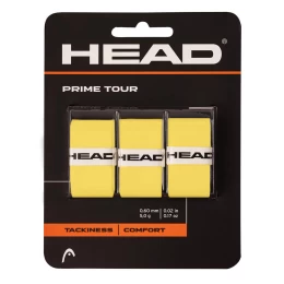 PRIME TOUR REGULAR 3X YW YELLOW OVERGRIP TENNIS HEAD