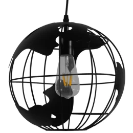 Atlas Sphere - Κρεμαστό E27 Industrial Μέταλλο Μαύρο Πλέγμα - Μ30 x Π30 x Υ30cm (Thumb 3)