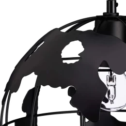 Atlas Sphere - Κρεμαστό E27 Industrial Μέταλλο Μαύρο Πλέγμα - Μ30 x Π30 x Υ30cm (Thumb 9)