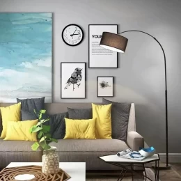 Arc Elegance - Επιδαπέδιο Μονόφωτο E27 Μοντέρνο Μέταλλο - Ύφασμα Μαύρο Καμπάνα - Μ38 x Π38 (Thumb 8)
