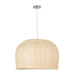 Summer Breeze - Κρεμαστό Μονόφωτο E27 Boho Rattan Φυσικό Καμπάνα - Μ50 x Π50 x Y34cm (Thumb 1)