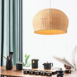 Summer Breeze - Κρεμαστό Μονόφωτο E27 Boho Rattan Φυσικό Καμπάνα - Μ50 x Π50 x Y34cm (Thumb 7)