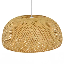 Sunset Net - Κρεμαστό Μονόφωτο E27 Boho Μπαμπού Φυσικό Πλέγμα - Μ60 x Π60 x Υ30cm (Thumb 3)