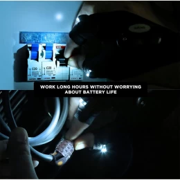 HandyLight Pro - Γάντι με LED Φακό Εργασίας Αριστερό Μαύρο Αδιάβροχο Ψυχρό Λευκό 6000K (Thumb 8)