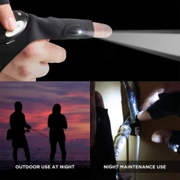 HandyLight Pro - Γάντι με LED Φακό Εργασίας Αριστερό Μαύρο Αδιάβροχο Ψυχρό Λευκό 6000K (Thumb 9)