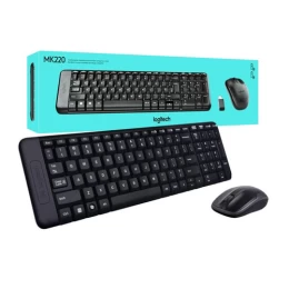 Logitech MK220 - Ασύρματο Σετ Πληκτρολόγιο & Ποντίκι USB - Αγγλικό US - Μαύρο (Thumb 1)