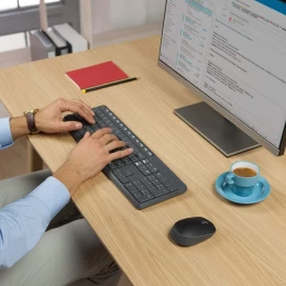 Logitech MK235 - Ασύρματο Σετ Πληκτρολόγιο & Ποντίκι USB - Αγγλικό US - Μαύρο (Thumb 8)