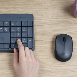 Logitech MK235 - Ασύρματο Σετ Πληκτρολόγιο & Ποντίκι USB - Αγγλικό US - Μαύρο (Thumb 9)