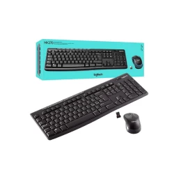 Logitech MK270 - Ασύρματο Σετ Πληκτρολόγιο & Ποντίκι USB - Αγγλικό US - Μαύρο (Thumb 1)