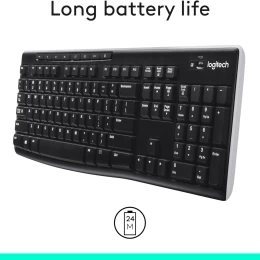 Logitech MK270 - Ασύρματο Σετ Πληκτρολόγιο & Ποντίκι USB - Αγγλικό US - Μαύρο (Thumb 4)