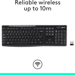 Logitech MK270 - Ασύρματο Σετ Πληκτρολόγιο & Ποντίκι USB - Αγγλικό US - Μαύρο (Thumb 5)