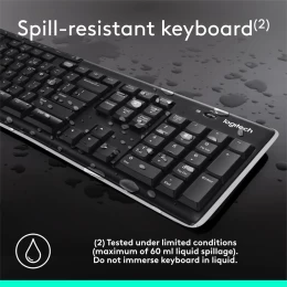 Logitech MK270 - Ασύρματο Σετ Πληκτρολόγιο & Ποντίκι USB - Αγγλικό US - Μαύρο (Thumb 7)