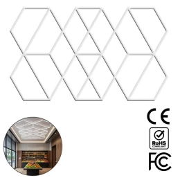 NeoPanel - Διακοσμητικό LED Φωτιστικό Πάνελ Οροφής Πολυγωνικού Σχεδιασμού με Εσωτερικά Μοτ (Thumb 1)