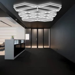 NeoPanel - Διακοσμητικό LED Φωτιστικό Πάνελ Οροφής Πολυγωνικού Σχεδιασμού με Εσωτερικά Μοτ (Thumb 2)