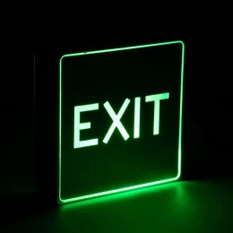 Φωτιστικό Αλουμινίου LED Εξόδου EXIT - 1W AC 220-240V με Επαναφορτιζόμενη Μπαταρία - Μ11 x (Thumb 3)