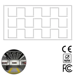 ZenithTrace - Διακοσμητικό LED Φωτιστικό Πάνελ Οροφής Πολυγωνικού Σχεδιασμού με Εσωτερικά  (Thumb 1)