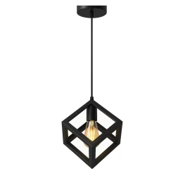 VenCore Cube 6089-10002 - Φωτιστικό Οροφής Μονόφωτο Κρεμαστό Μαύρο Μεταλλικό - Μοντέρνο Σχ (Thumb 1)