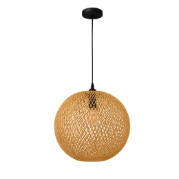 VenCore Araya 6089-10004 - Φωτιστικό Οροφής Μονόφωτο Κρεμαστό Μπεζ Μπαμπου - Μοντέρνο Σχέδ (Thumb 1)