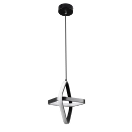 VenCore Duo Lume 6089-20005 - Μοντέρνο Κρεμαστό Φωτιστικό Οροφής Δίφωτο LED 22W Μαύρο Αλου (Thumb 1)