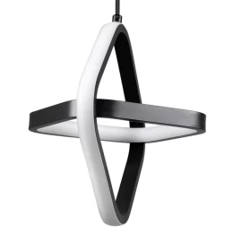 VenCore Duo Lume 6089-20005 - Μοντέρνο Κρεμαστό Φωτιστικό Οροφής Δίφωτο LED 22W Μαύρο Αλου (Thumb 2)