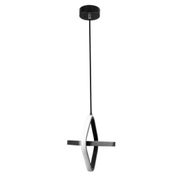 VenCore Duo Lume 6089-20005 - Μοντέρνο Κρεμαστό Φωτιστικό Οροφής Δίφωτο LED 22W Μαύρο Αλου (Thumb 3)