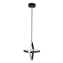 VenCore Duo Lume 6089-20005 - Μοντέρνο Κρεμαστό Φωτιστικό Οροφής Δίφωτο LED 22W Μαύρο Αλου (Thumb 4)
