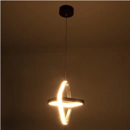 VenCore Duo Lume 6089-20005 - Μοντέρνο Κρεμαστό Φωτιστικό Οροφής Δίφωτο LED 22W Μαύρο Αλου (Thumb 5)