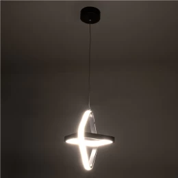 VenCore Duo Lume 6089-20005 - Μοντέρνο Κρεμαστό Φωτιστικό Οροφής Δίφωτο LED 22W Μαύρο Αλου (Thumb 6)