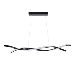 VenCore Duo Wave 6089-20004 - Μοντέρνο Κρεμαστό Φωτιστικό Οροφής Δίφωτο LED 54W Μαύρο Αλου (Thumb 2)