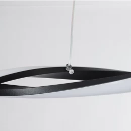 VenCore Duo Wave 6089-20004 - Μοντέρνο Κρεμαστό Φωτιστικό Οροφής Δίφωτο LED 54W Μαύρο Αλου (Thumb 3)